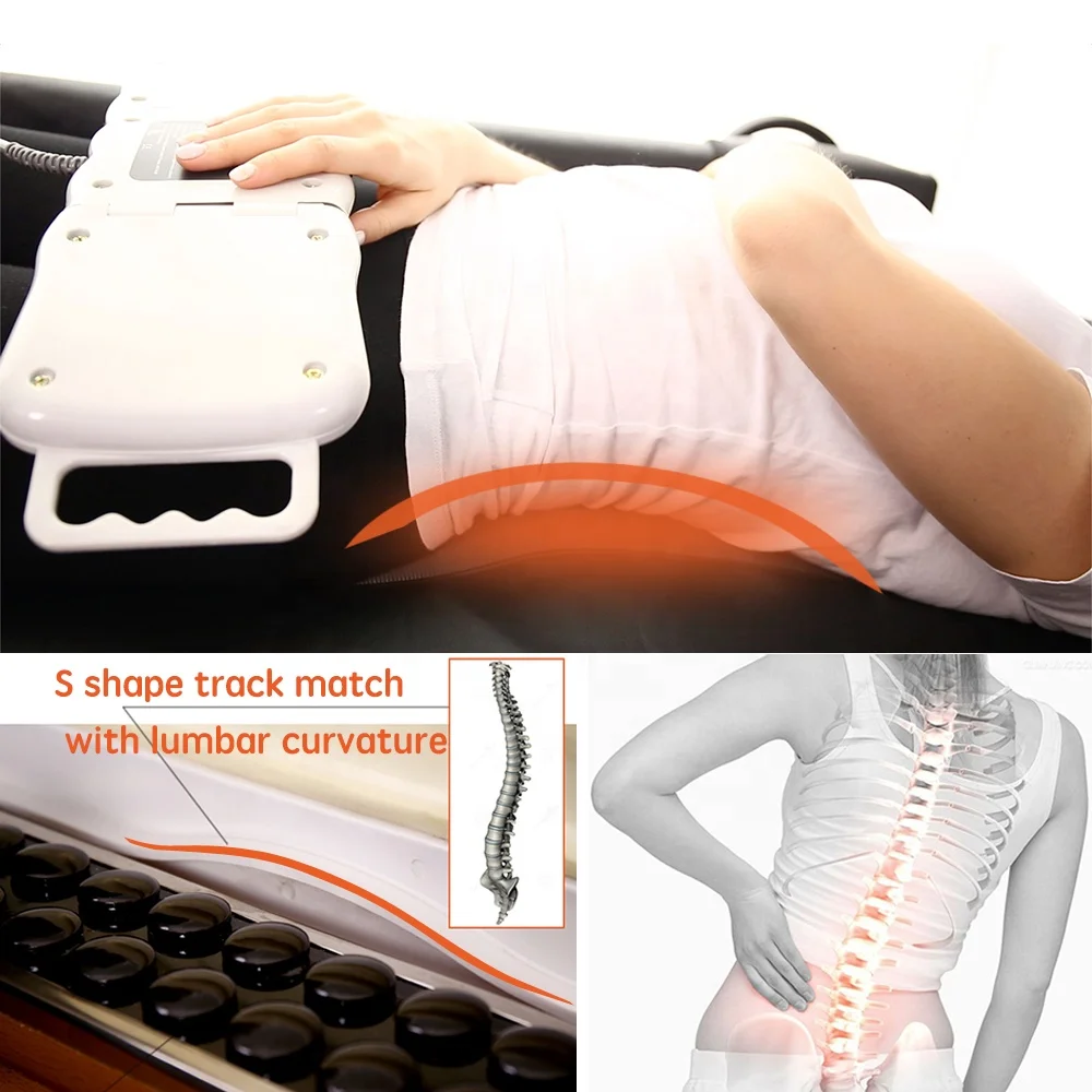 Korea Best Body Relax Spine Care Nugar Thermal Jade Roller Infrared Heating Therapy Electric Hot Relieve Spine Pain Massage Bed