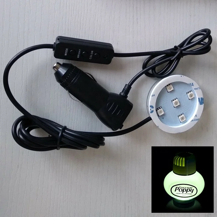 POPPY led light base USB RGB with cigar plug in for truck car accessories led light plate