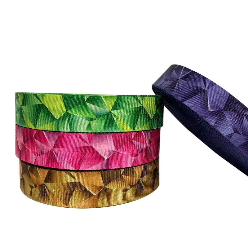 Пользовательские печатные полиэстер лямки для ошейник поводок для питомца собаки поводок с фокусным расстоянием 25 мм 38 мм 50 мм принтованный лямки