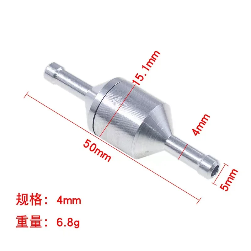 Universal Aluminum One Way Flow Check Valve Non Return Inline for Gas or Diesel Fuel