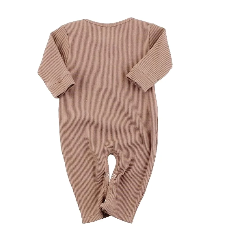 
Ribbed baby bamboo clothing wholesale newborn baby clothes romper gowns 