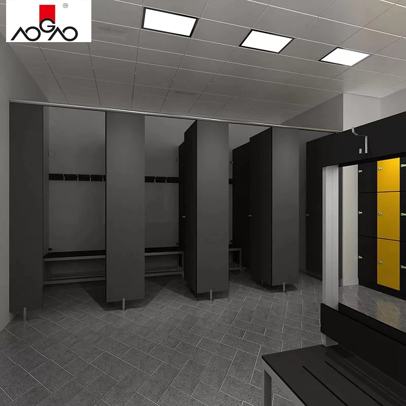 Compact HPL waterproof door public toilet cubicle partition