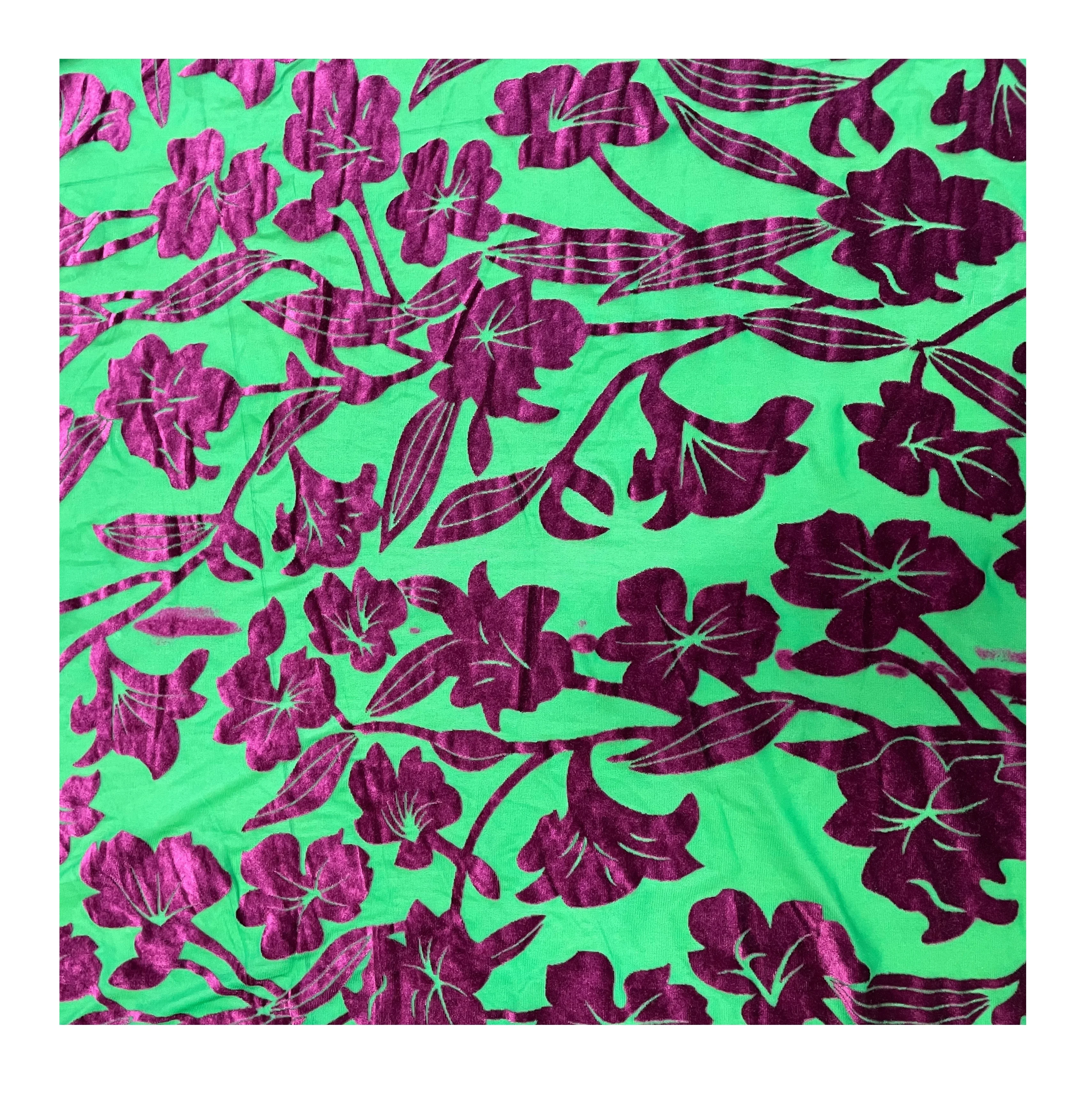 super quality knitted burnout velvet fabric latest for fashionable dress