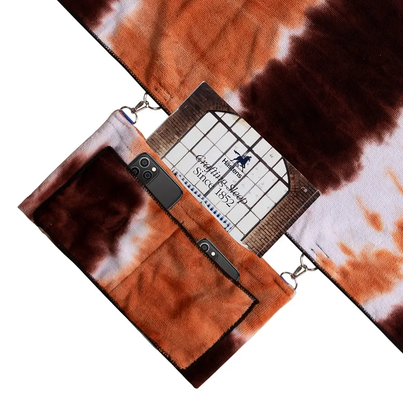 
2020 Amazon top sale Microfiber Beach Chair Towel With backpack portable chair cover 