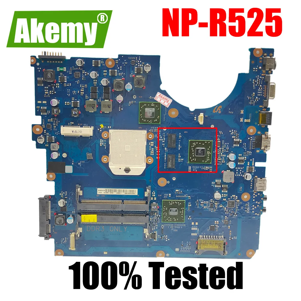 BA41-01359A R525 NP-R525 Laptop Motherboard HD4200 512MB DDR3 100% test work Free cpu BA92-06827A BA92-06827B For Samsung