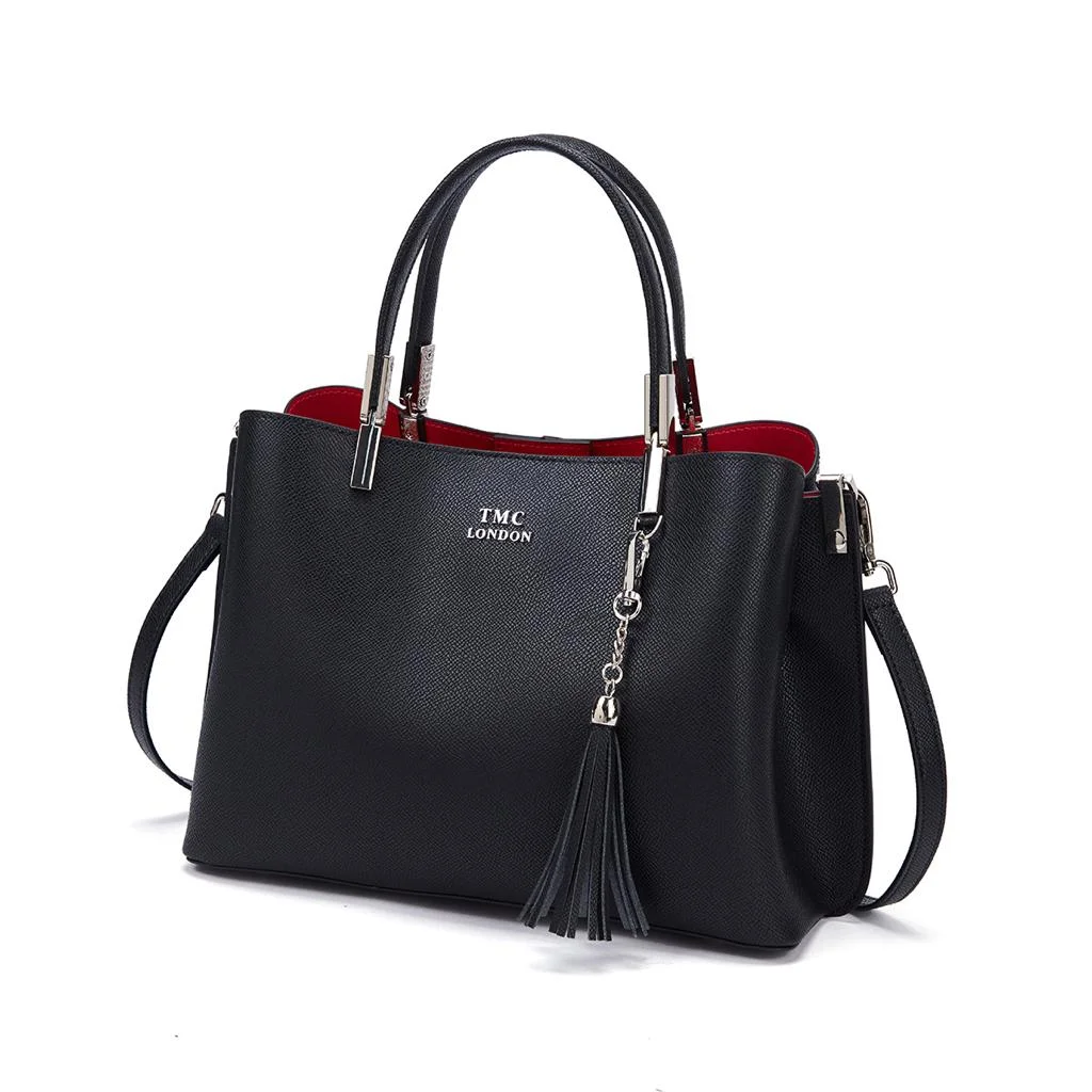 TMC LONDON women real leather shoulder tote handbag
