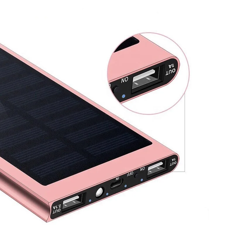 2022 Trending Products Hot Sell Rechargeable Battery Solar Power Bank 20000 Mah Portable Mini Outdoor Power Bank For Smartphone