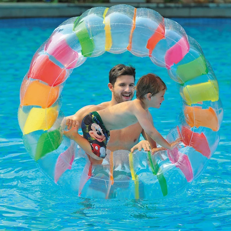 Stylish Spot Inflatable Color Roller Ball Grass Water Roller Children Multifunctional Crawling Roller Inflatable Toys