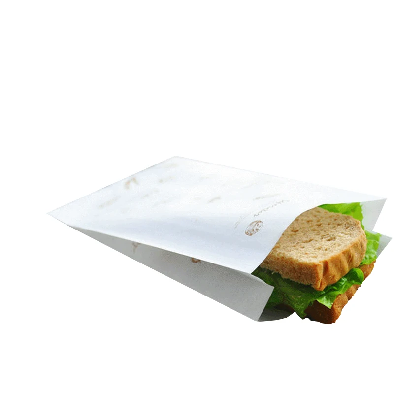 Disposable recyclable customizable flexography  LOGO fried chicken and chips cookie paper bag