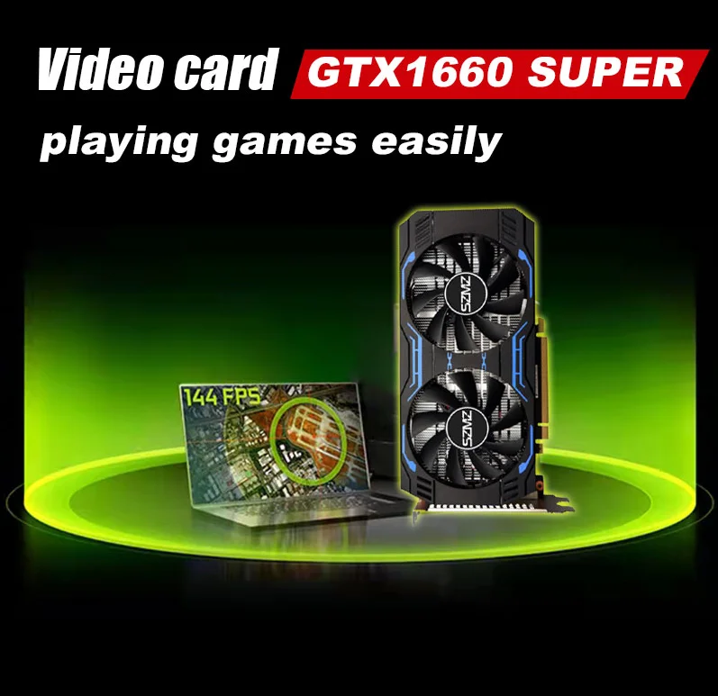 Видеокарта Nvidia GeForce GTX 1660 Super / 1660TI RTX 3060 3070 3080 3090 видеопроцессор AMD Radeon RX 580 6800