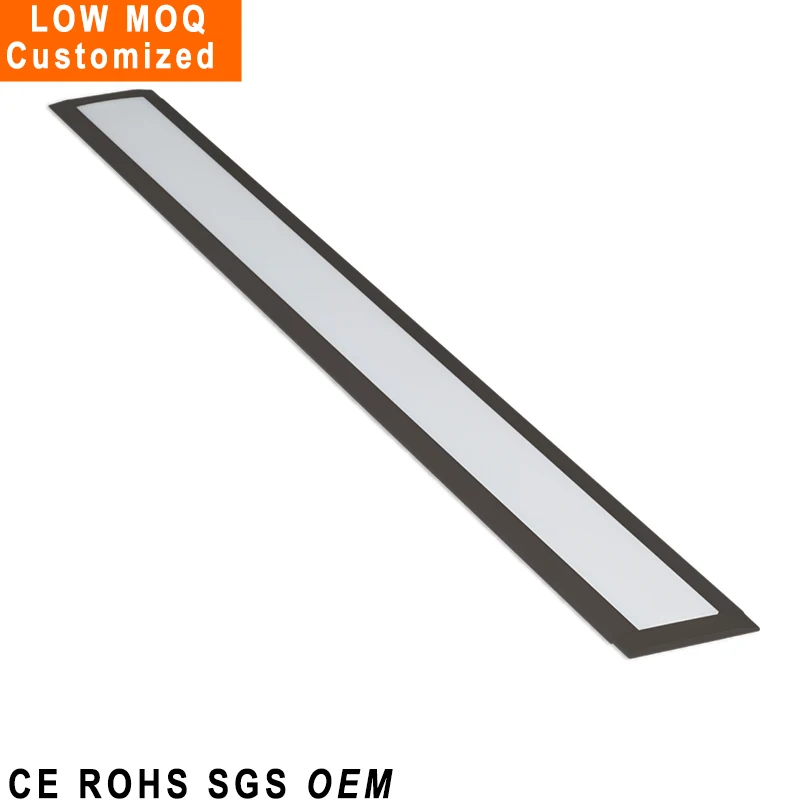 LED Heatsink Includes PC opal light diffuser Slimline black recessed profiles for flexible led strip lights