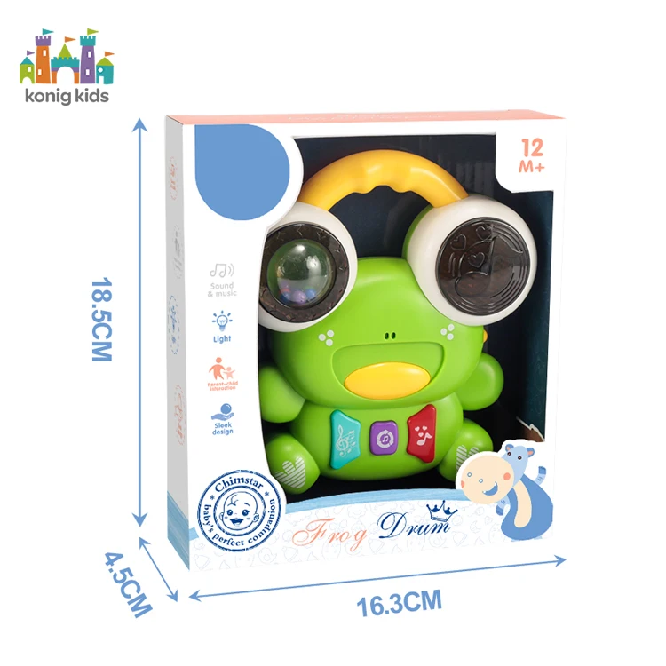 Konig KidsJuguetes Educativo Cute Frog With Sound and Lights Early Learning Musical Baby Toys Educational
