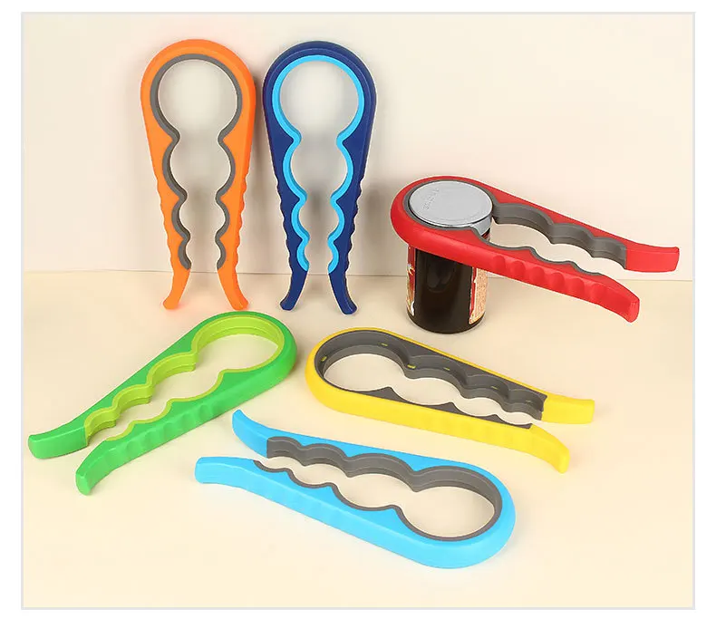 Gourd-shaped Multi-Functional Colorful Bottle Can Opener Jar Lid Opener For Anyone