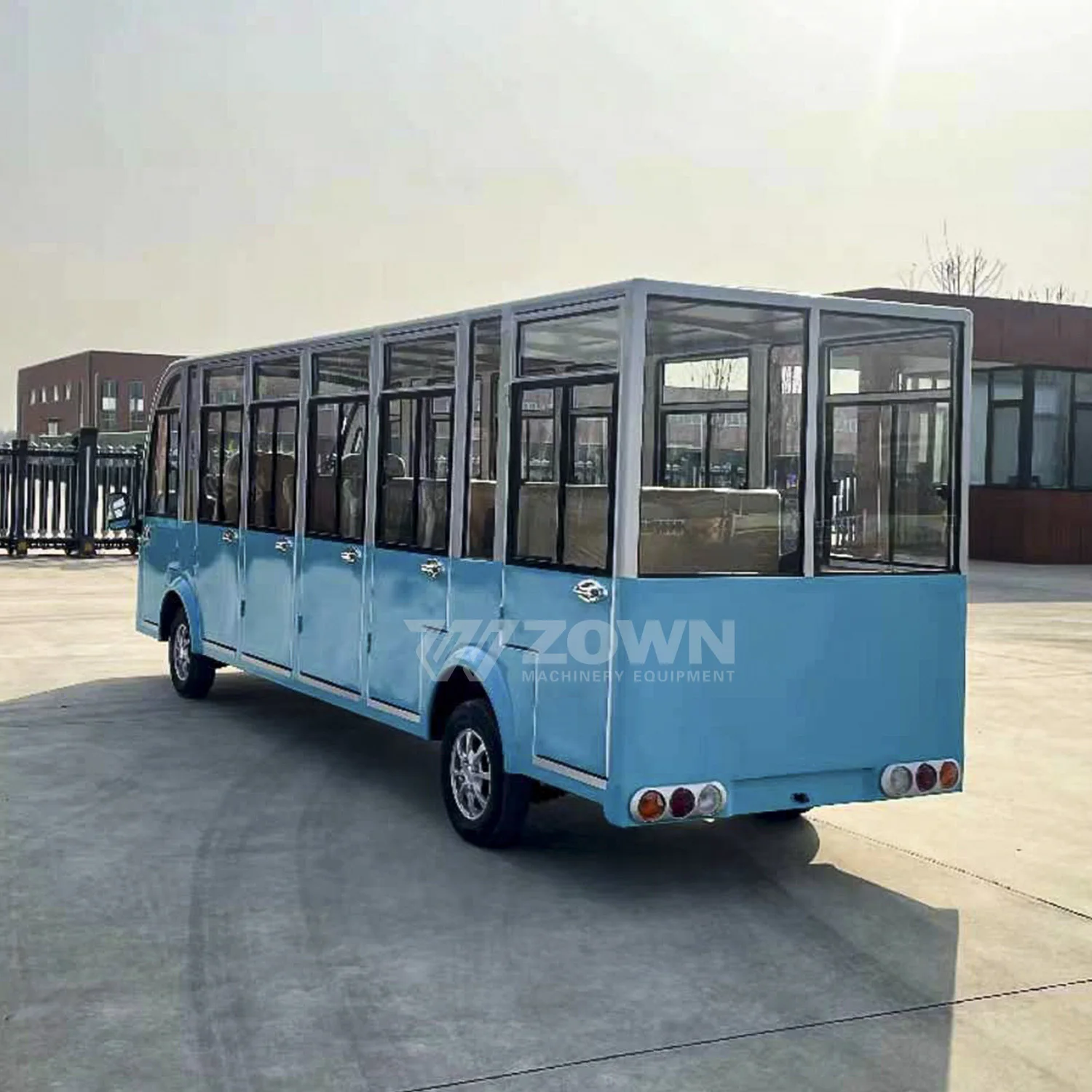 China High Quality 17 Seater Fully Enclosed Passenger Electric City Sightseeing Bus Electric School Bus