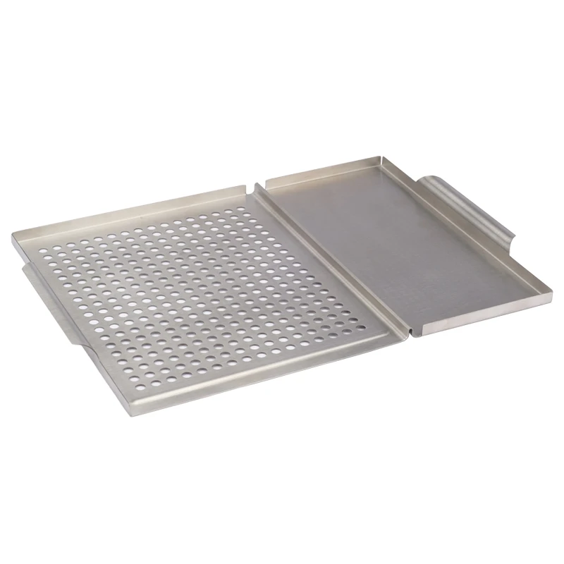 Hot sale stainless steel  bbq grills tray with wood plank