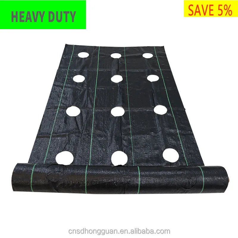 mulch layer landscape garden black plastic ground cover woven mulch weed control barrier mat agriculture fabric
