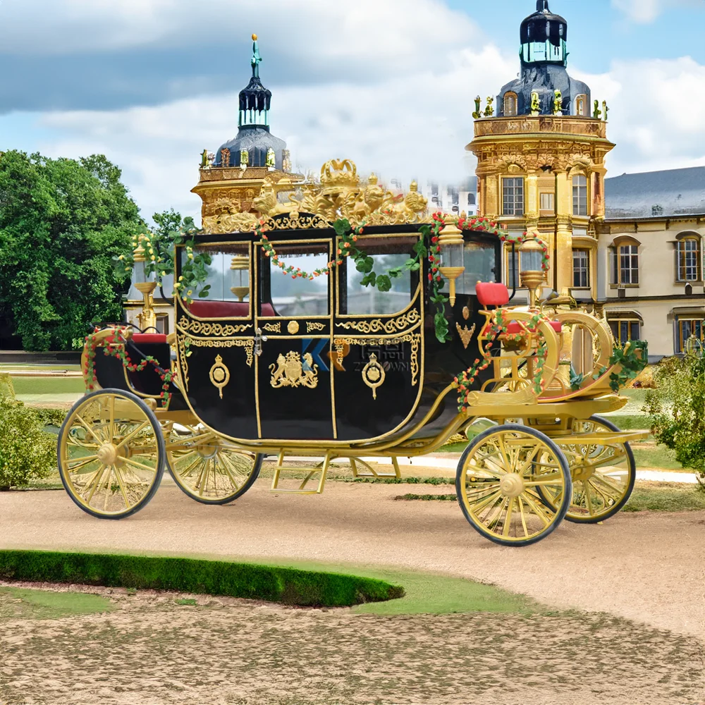 OEM Royal Horse Carriage for Sale Electric Wedding Europe Horse Carriages Carts Tourist Sightseeing Carriage