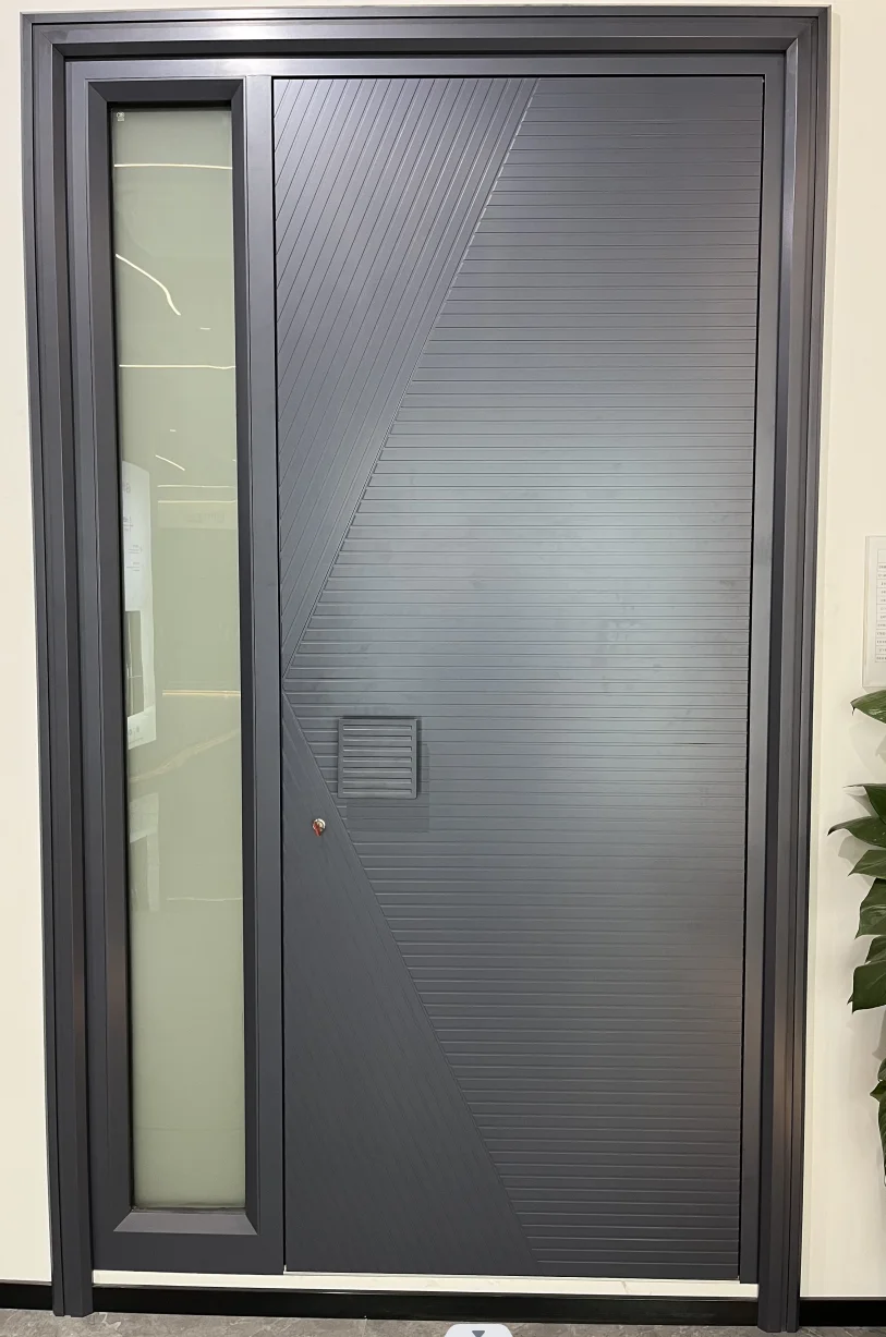 high quialty cast aluminum entry security doors in black front door pivot entrance main house doors all types