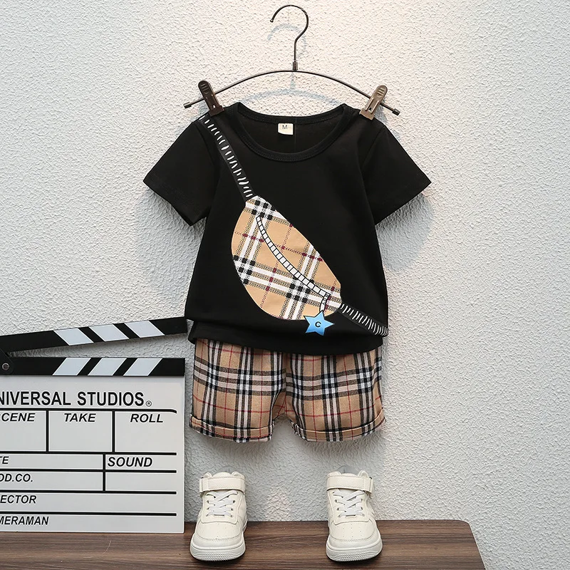 1-4T Best Quality Kids Clothes Summer Outfits T-Shirt & Shorts Set Clothes For Little Boy Kids Clothing 2-3 Years Boys