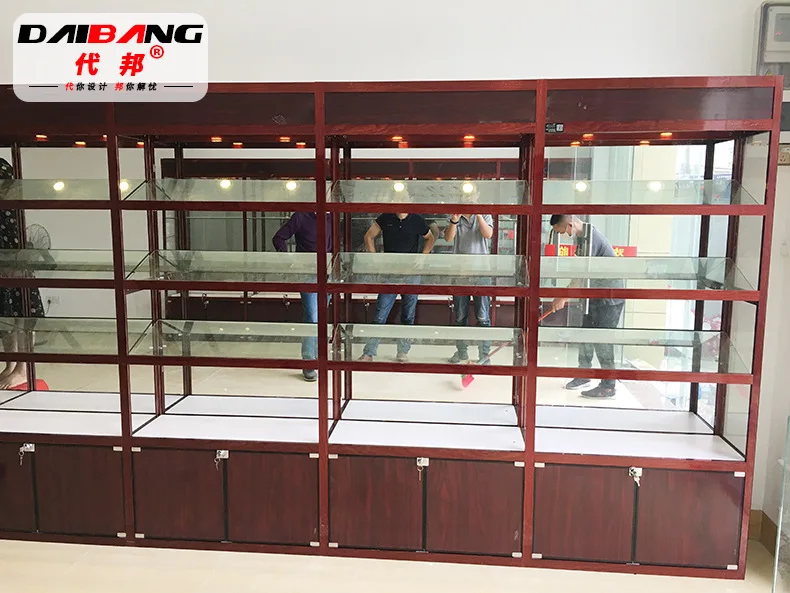 High end shoe shops decoration with shoe display cabinet and shoe rack from Guangzhou