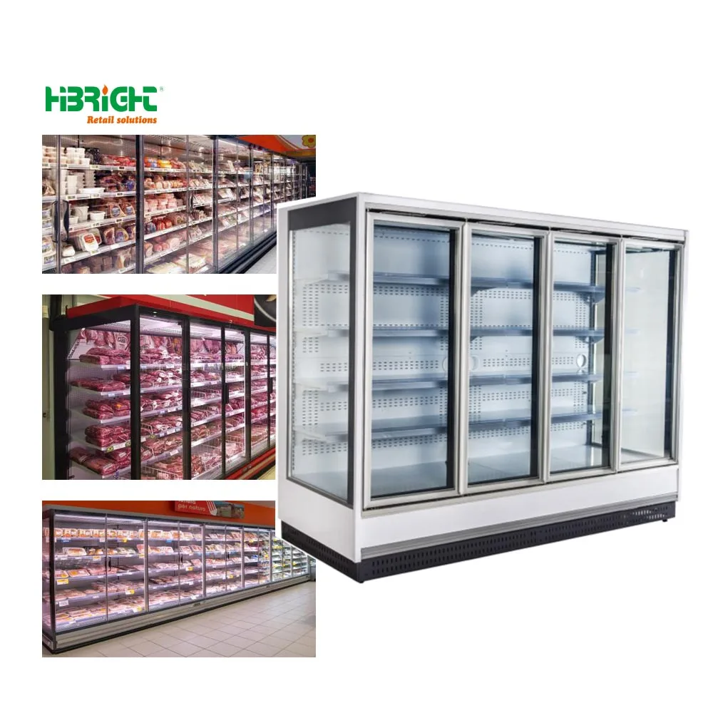 Commercial Display Freezer Convenience Drink Vegetable Storage Supermarket Air Cooling Chiller