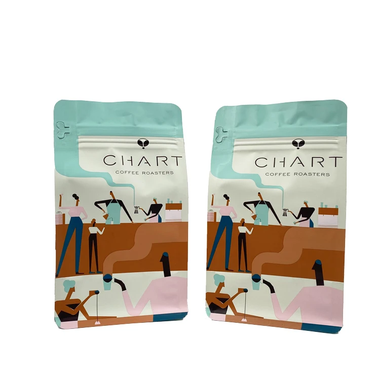 Custom Print Bolsa Aluminum Foil Tin Tie Side Gusset Coffee Pouch 250g 500g 1kg 1LB Recyclable Coffee Bags Packaging