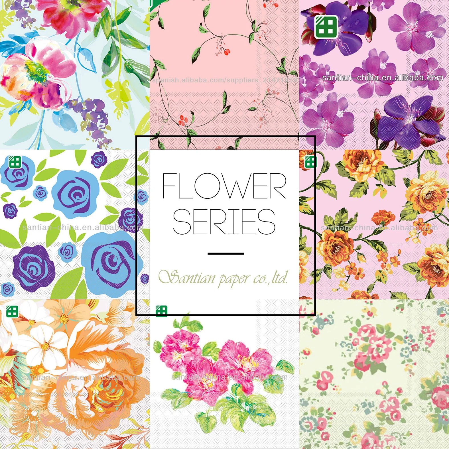 33X33Cm Roses Paper Napkins For Decoupage, Decoupage Napkins