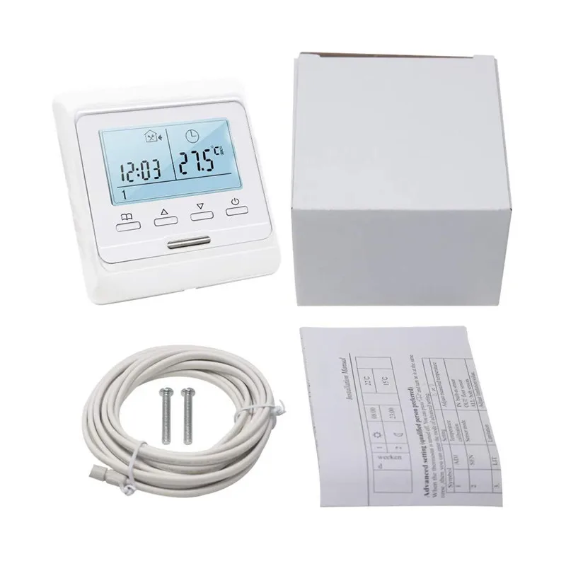 Home Floor Heating Thermostat with 7 Day Programmable Large LCD Display