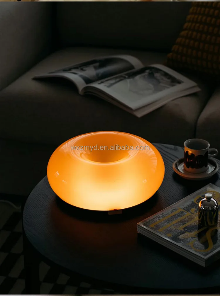 Modern Design Wembley Donut Wall Lamp Light Bedroom Touch Glass Orange Mushroom Bauhaus Bedside Table Lamp Atmosphere Lights