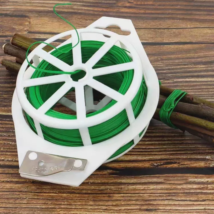 PVC twist ties with cutter plastic coated metal tie wire garden wire