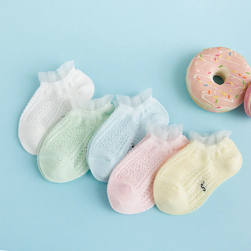Детские носки летние тонкие сетчатые милые носки с мультяшными животными дышащие поглощающие пот детские носки