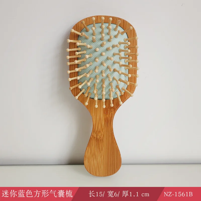 Natural Bristle Hair Scalp Massager Brush Natural Bamboo Massage Comb Wood Hair Brush