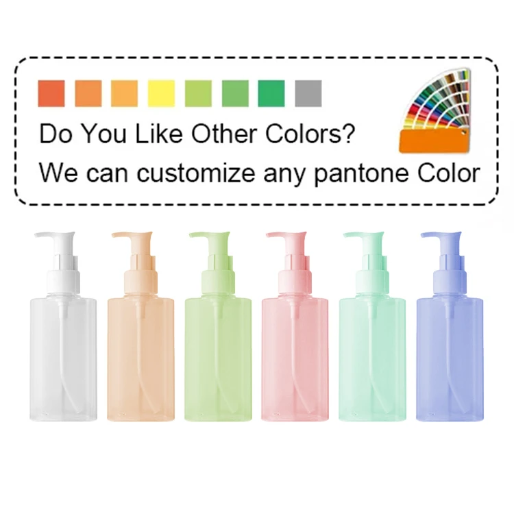 200ml 250ml 300ml 7oz 8oz 10oz PET Shoulder Length Cream Containers 250ml Conditioner Packaging Lotion Shampoo Plastic Bottles