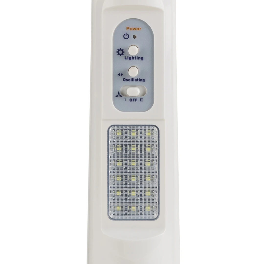 12v Solar AC DC Rechargeable Fan Table Emergency Fan With Led Light