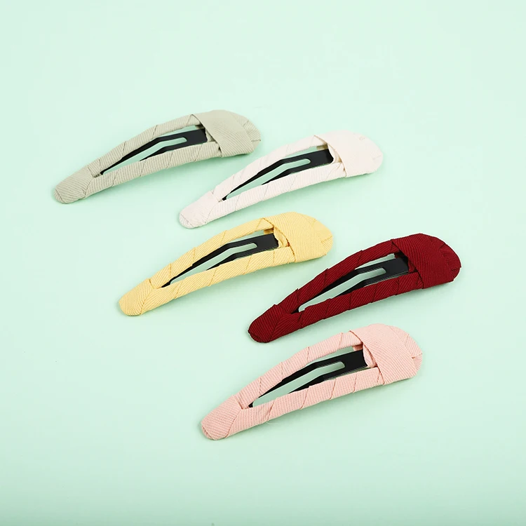 Fashion Elegant Style Woven Hair Clips Water Drop Shape Snap Clip Children Adults Universal