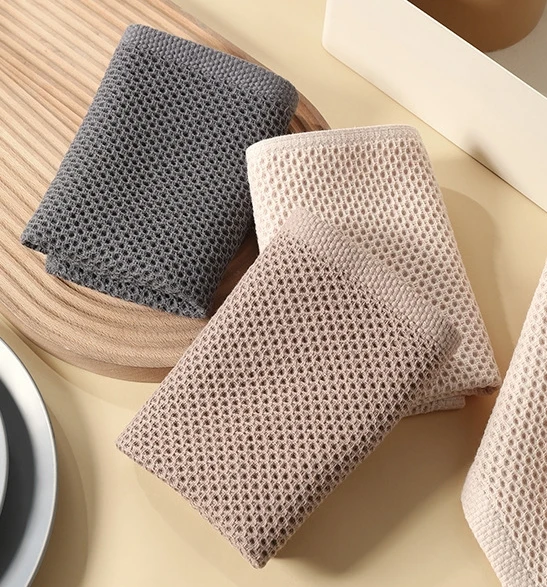 34*34 CM 38g Cotton Towel Stock waffle kitchen tea kitchen towels 100% cotton reusable kitchen towel