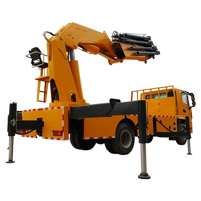 38 Truck Mounted Crane Folding Boom Crane Crane Heavy Duty Chassis Stable Performance