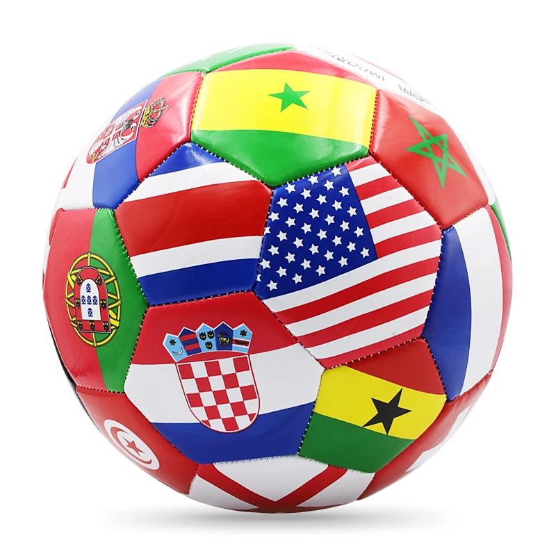 Innovative top Quality Official size  customize football with flag printing Soccer Ball with Customized Logo Printed Football