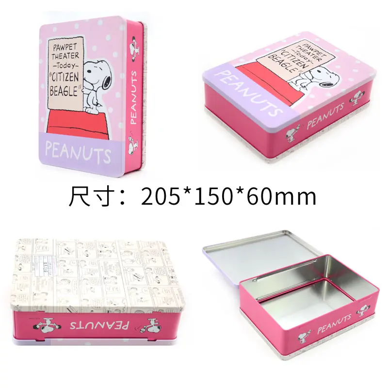 Custom Printed Rectangle Cookie Biscuit Tin Package Box Gift Metal Storage Can