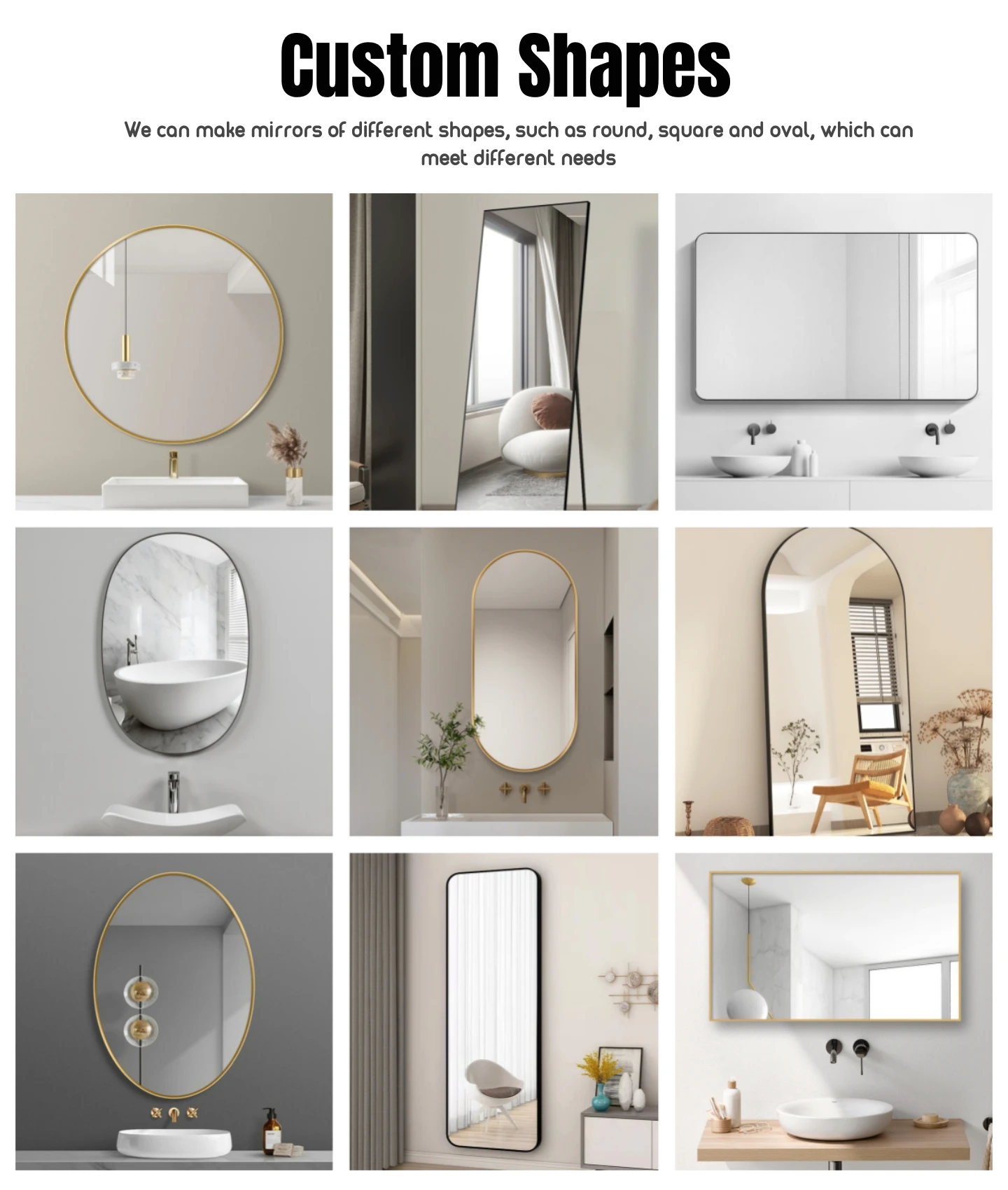 manufactures Wholesale price Nordic Dormitory Makeup Espejos arch frame Hanging Golden Wall Silver Mirror for bathroom
