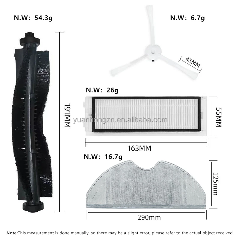 Replacement Main Roller Central Brush Hepa Filter Side Corner Edge Spin Brush Fit For 360 S5 S7 Robotic Vacuum Parts Accessories