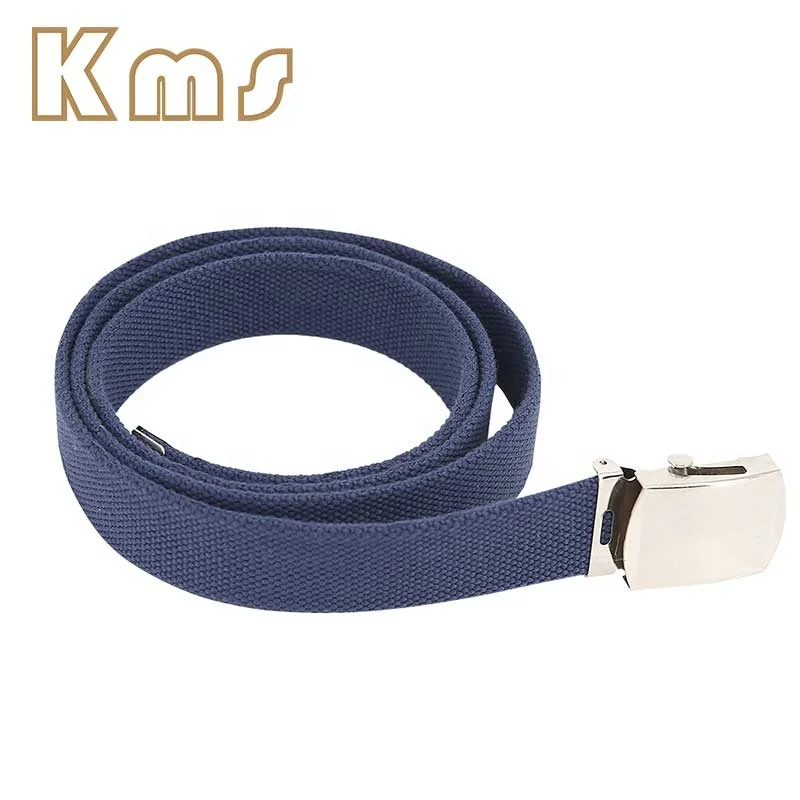 KMS Wholesale Outdoor Duty Utility Lightweight Blue Combat Nylon Tactical Waist Belt for Men With Metal Buckle