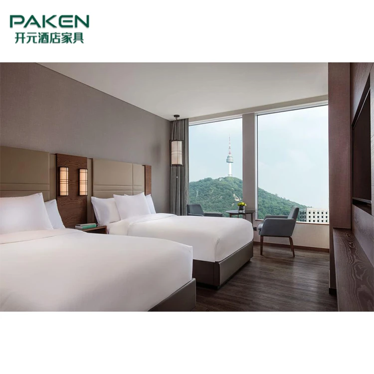 2020 новая модель современной твердой древесины отель мебель для спальни Сделано в Китае