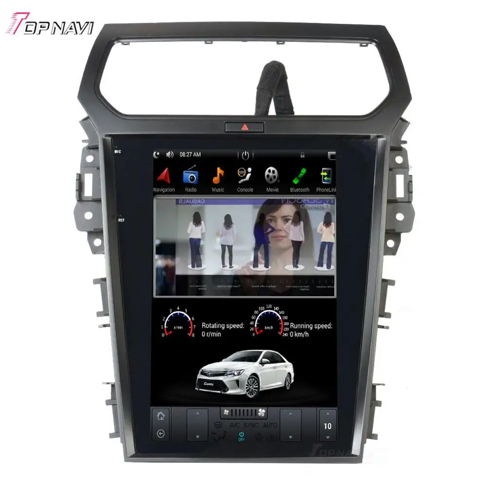 12.1 Inch Android Auto DVD Multimedia Player Tesla-Style Video GPS Navigation For Ford Explorer 2013 -2019  Radio Stereo DVD GPS