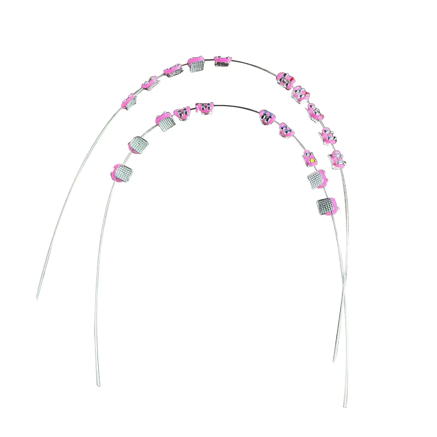 Ортодонтические Модные накладные подтяжки для зубов набор металлических скоб цветные коронки ортодонтический лигатурный галстук