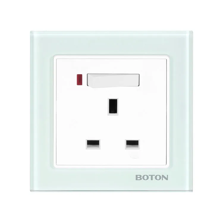 13A Socket Single Phase Flush Type Two Pole Switched Grounding Wall Switch Socket