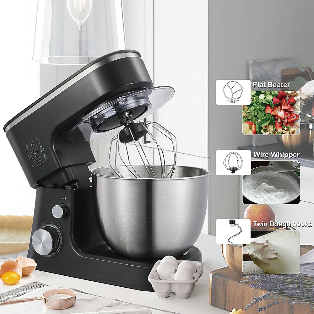 Stand Food Mixer kitchen metal shell 6.5L 7L 8L stand food cake stainless steel bowl mixer machine