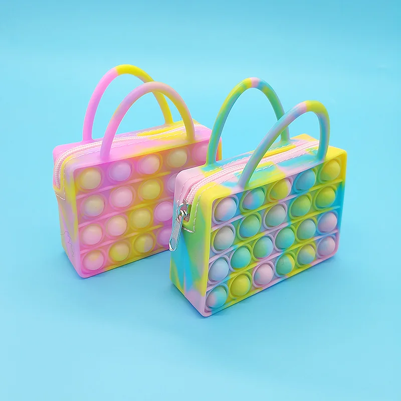 Оптовая продажа, новая силиконовая Сумочка, пенал, пузырьковый Поппер, сенсорный Поппер, кошелек, сумка, сумки