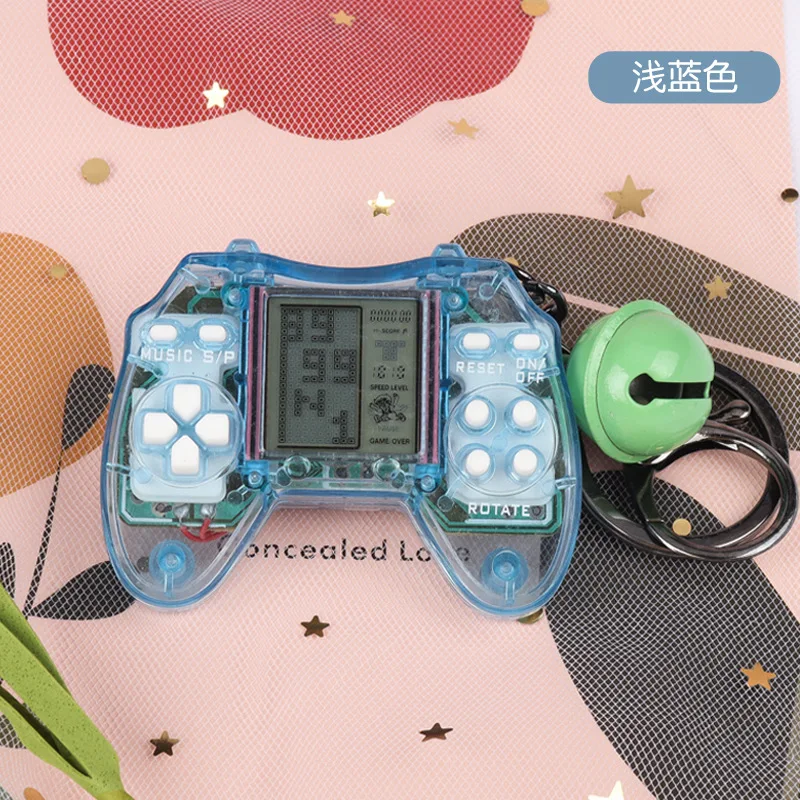 Game console keychain Multifunctional handheld mini game controller keychain puzzle cute key small electronic toy gift