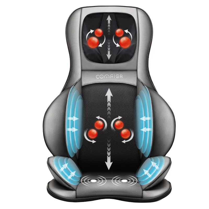 Hot selling Comfier 2D/3D Kneading Full Back Massager with Heat & Adjustable Air Compress, Massage Chair Pad